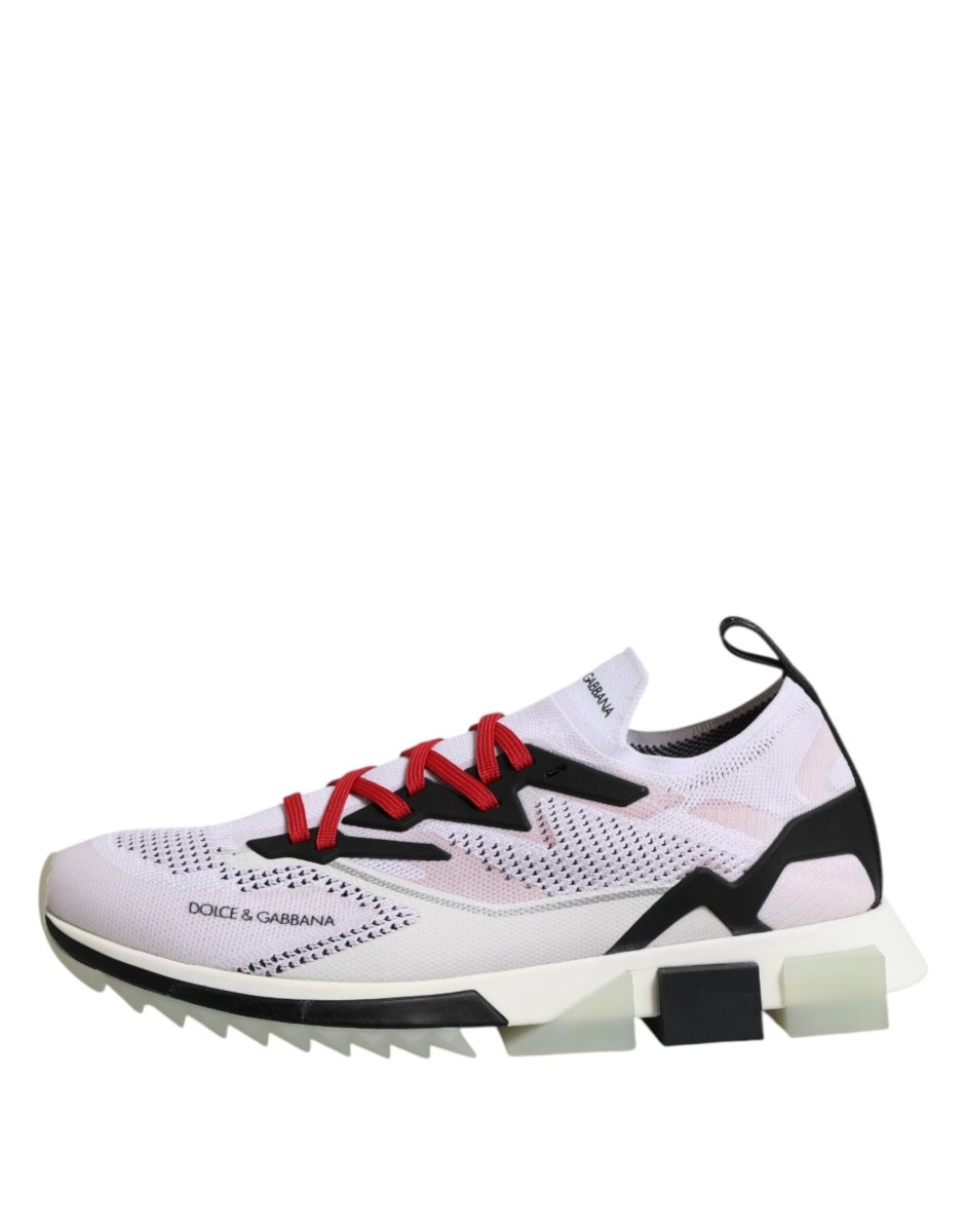 Dolce & Gabbana White SORRENTO Sport Stretch Sneakers Shoes - The Gentlemen's Vault