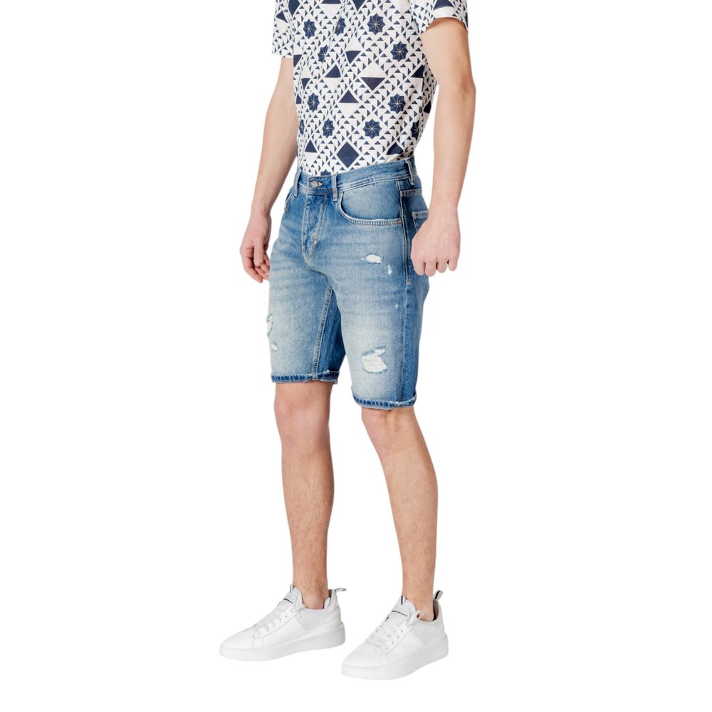 Antony Morato Blue Cotton Bermuda Shorts - The Gentlemen's Vault