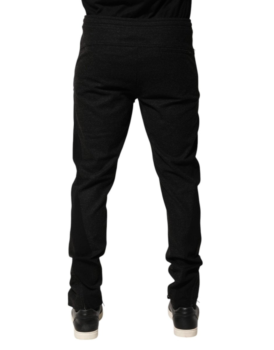Dolce & Gabbana Marl Black Wool Blend Jogger Sweatpants Pants - The Gentlemen's Vault