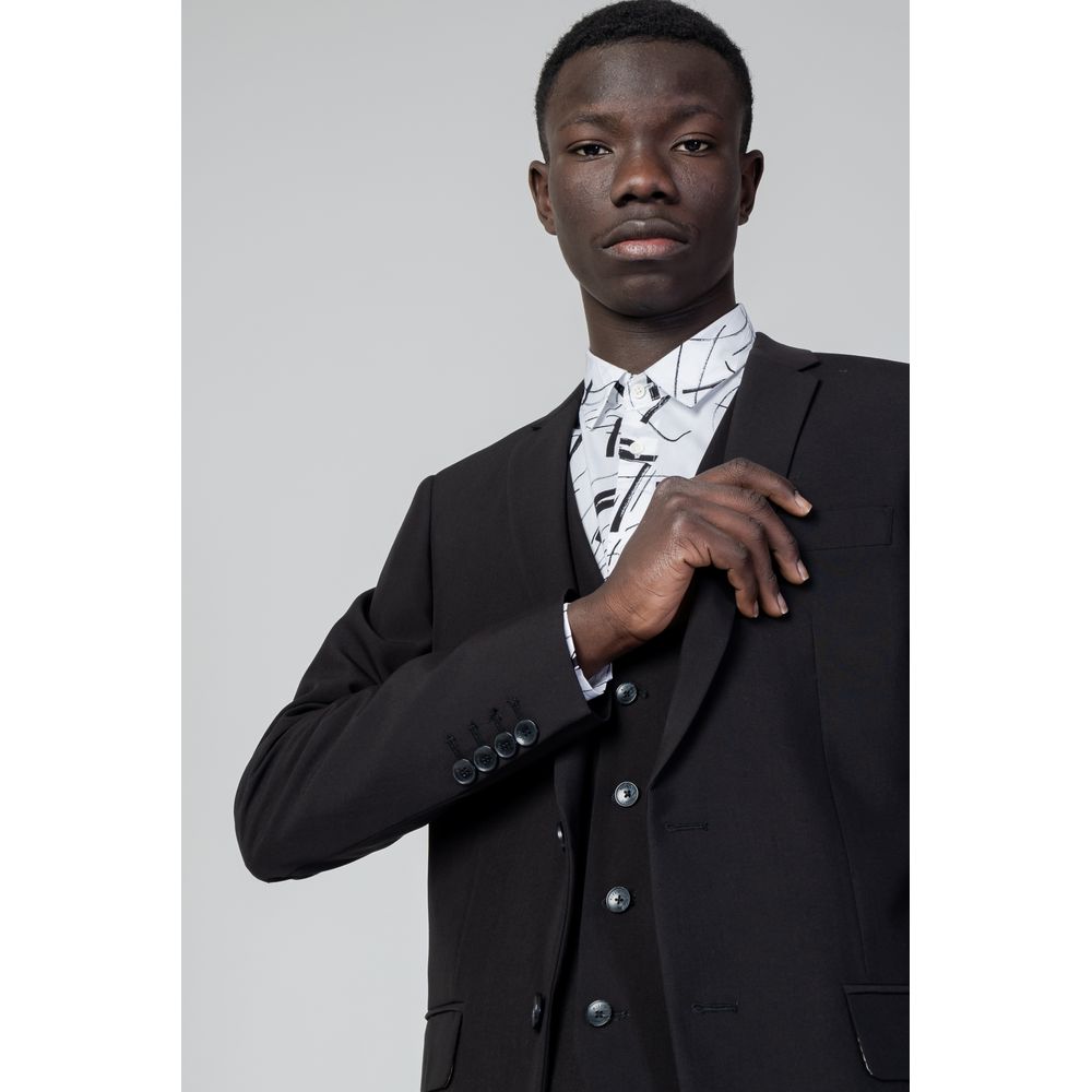 Antony Morato Black Polyester Blazer - The Gentlemen's Vault