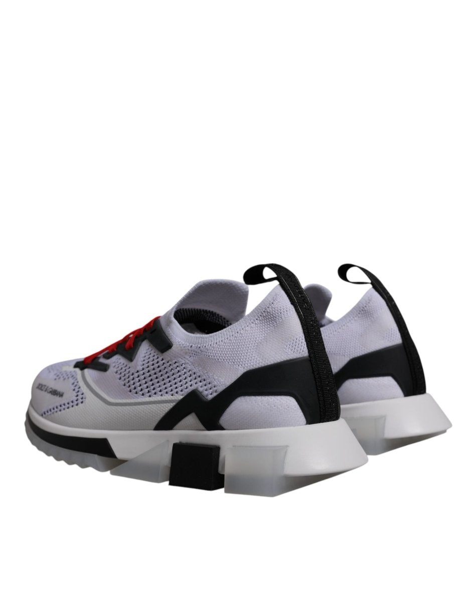 Dolce & Gabbana White SORRENTO Sport Stretch Sneakers Shoes - The Gentlemen's Vault