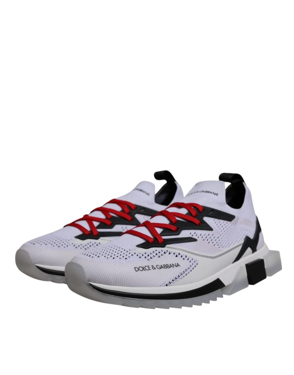 Dolce & Gabbana White SORRENTO Sport Stretch Sneakers Shoes - The Gentlemen's Vault