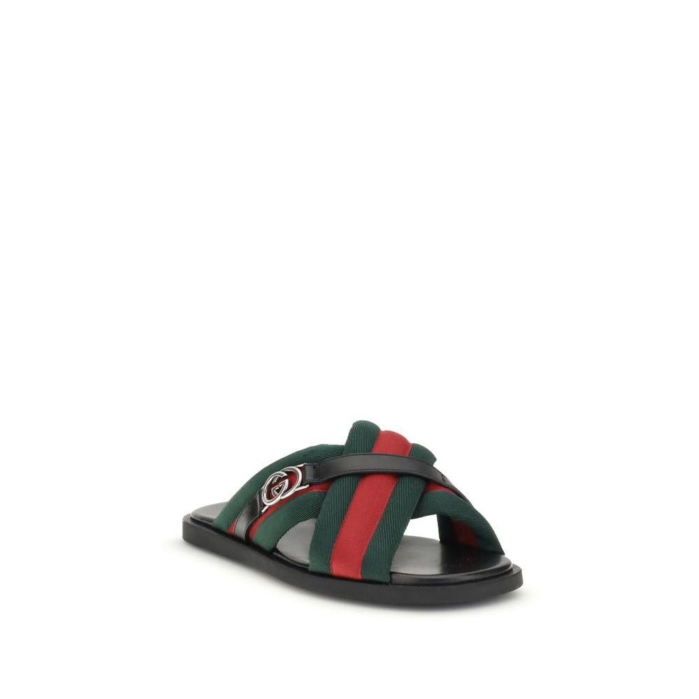 Gucci Web Sandals with Interlocking GG - The Gentlemen's Vault