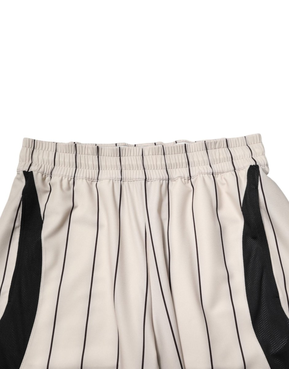 Dolce & Gabbana Off White Polyester DG Logo Sweatshorts Shorts - The Gentlemen's Vault