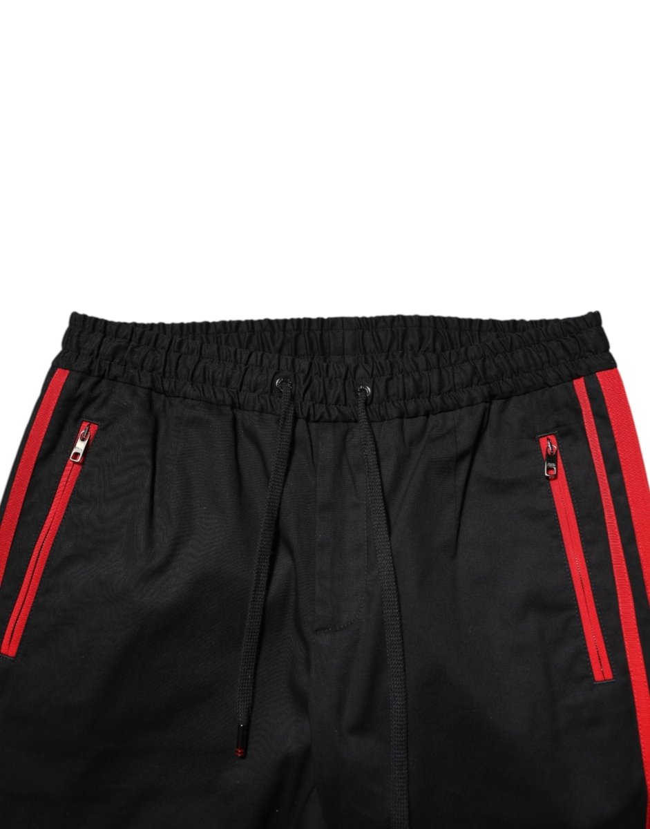 Dolce & Gabbana Red Stripe Cotton Logo Jogger Sweatpants Pants - The Gentlemen's Vault