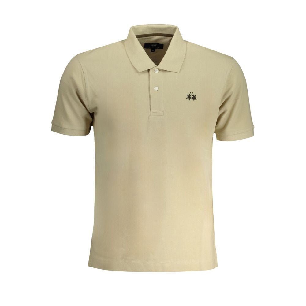 La Martina Beige Cotton Polo Shirt - The Gentlemen's Vault