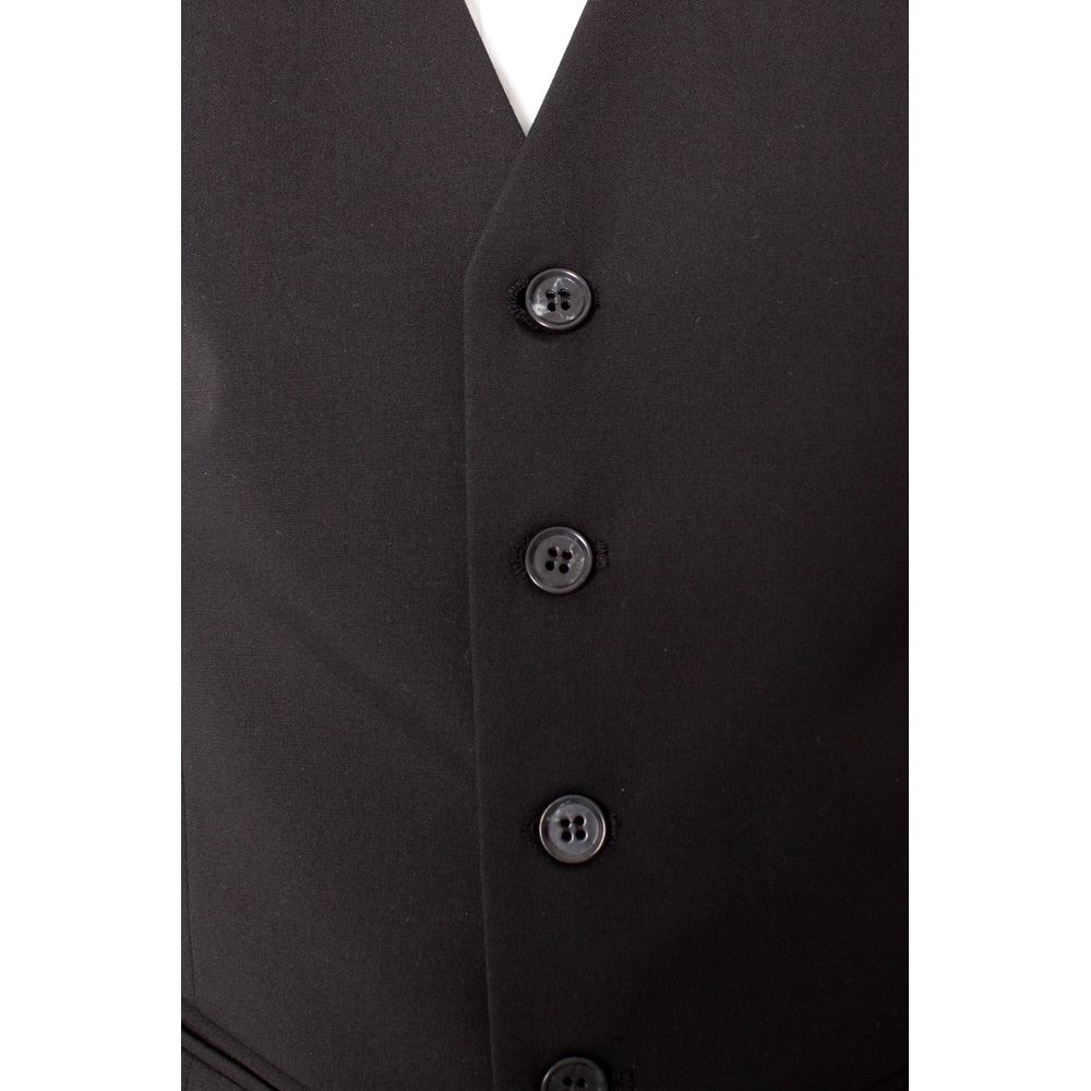 Selected Black Polyester Waistcoat - The Gentlemen's Vault
