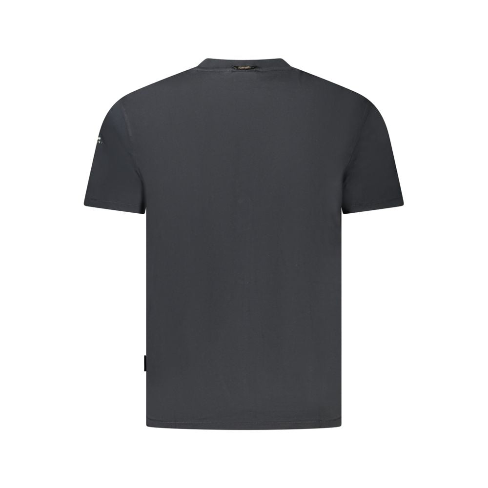 Napapijri Black Cotton Men T-Shirt - The Gentlemen's Vault