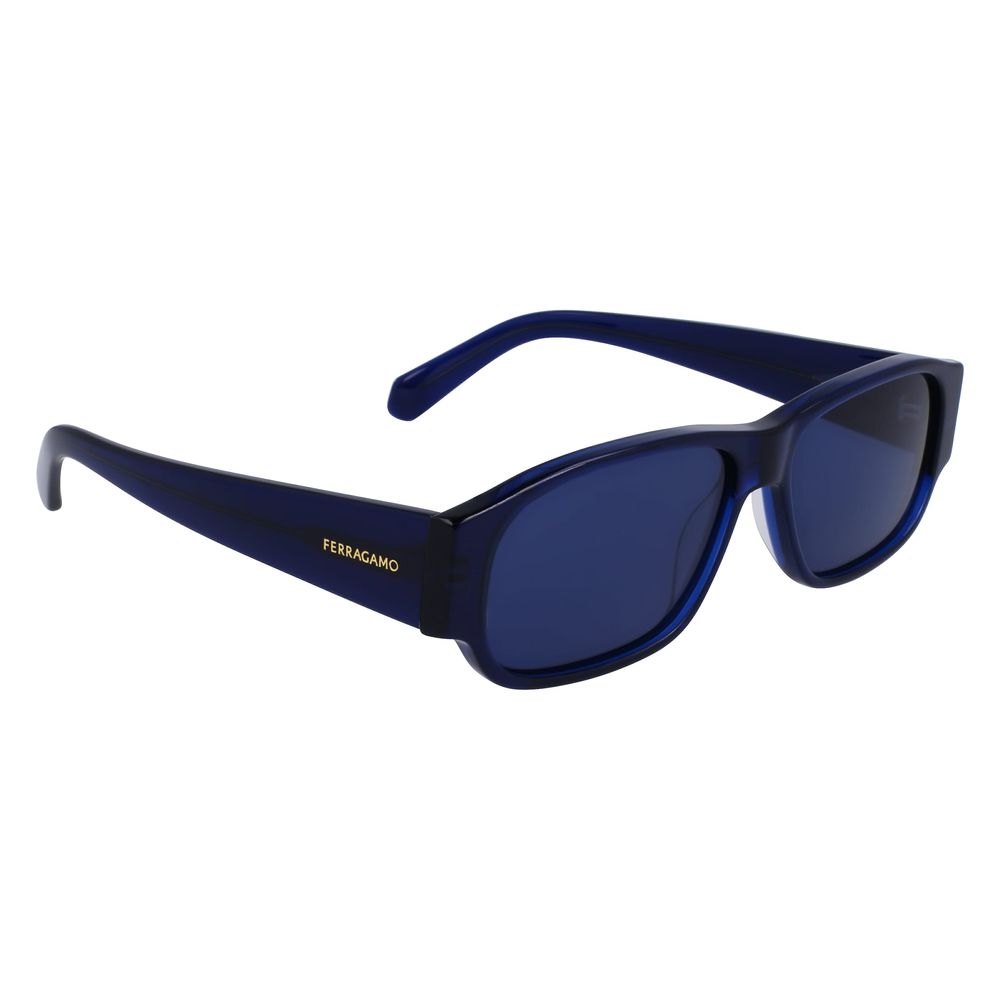 Ferragamo Blue Acetate Sunglasses - The Gentlemen's Vault
