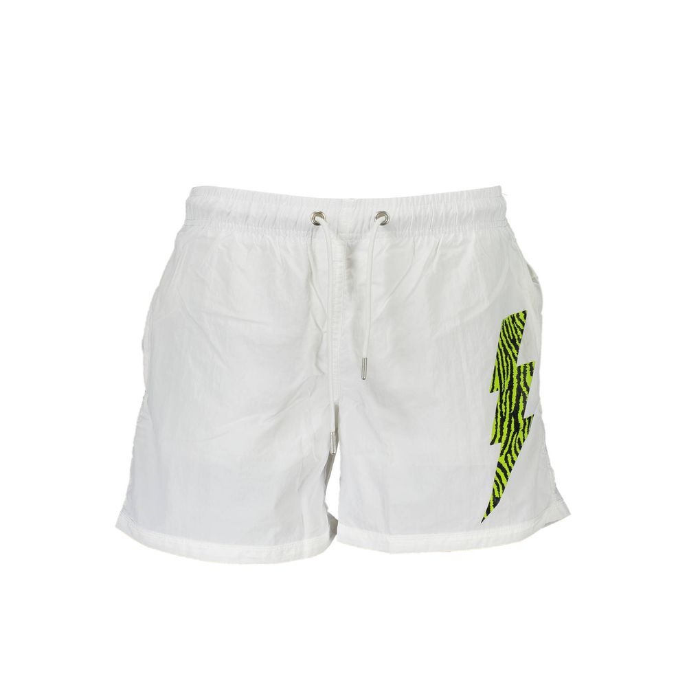 Cavalli Class White Polyamide Swimwear - The Gentlemen's Vault