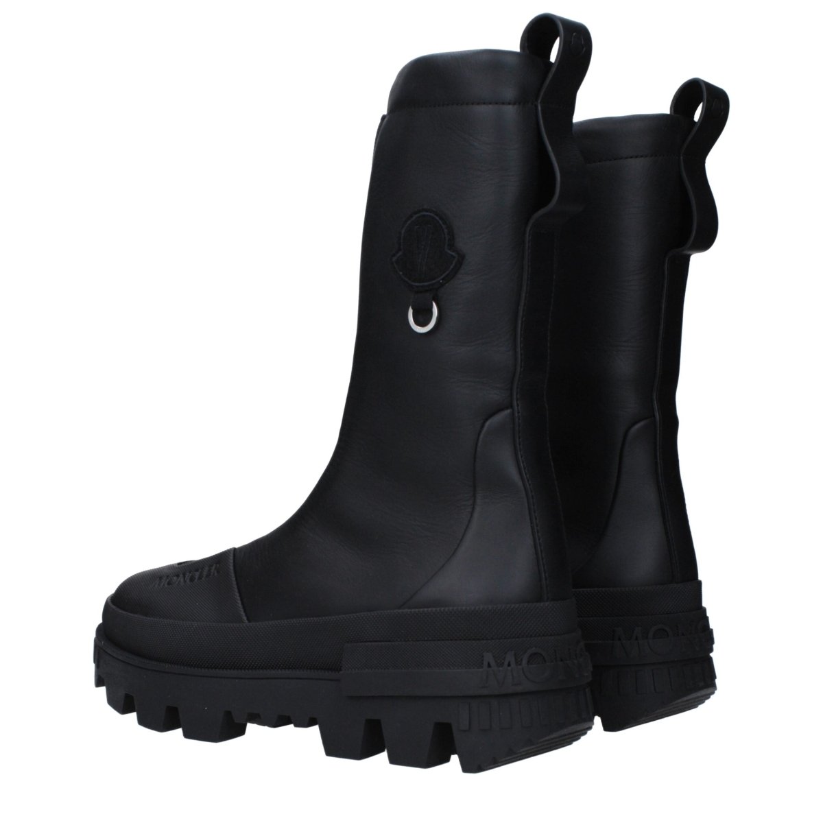 Moncler Black Leather Ankle Boots - The Gentlemen's Vault