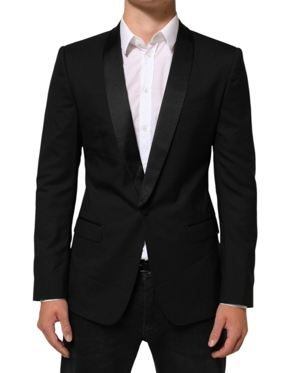 Dolce & Gabbana Black MARTINI 1 Button Suit Jacket Blazer - The Gentlemen's Vault