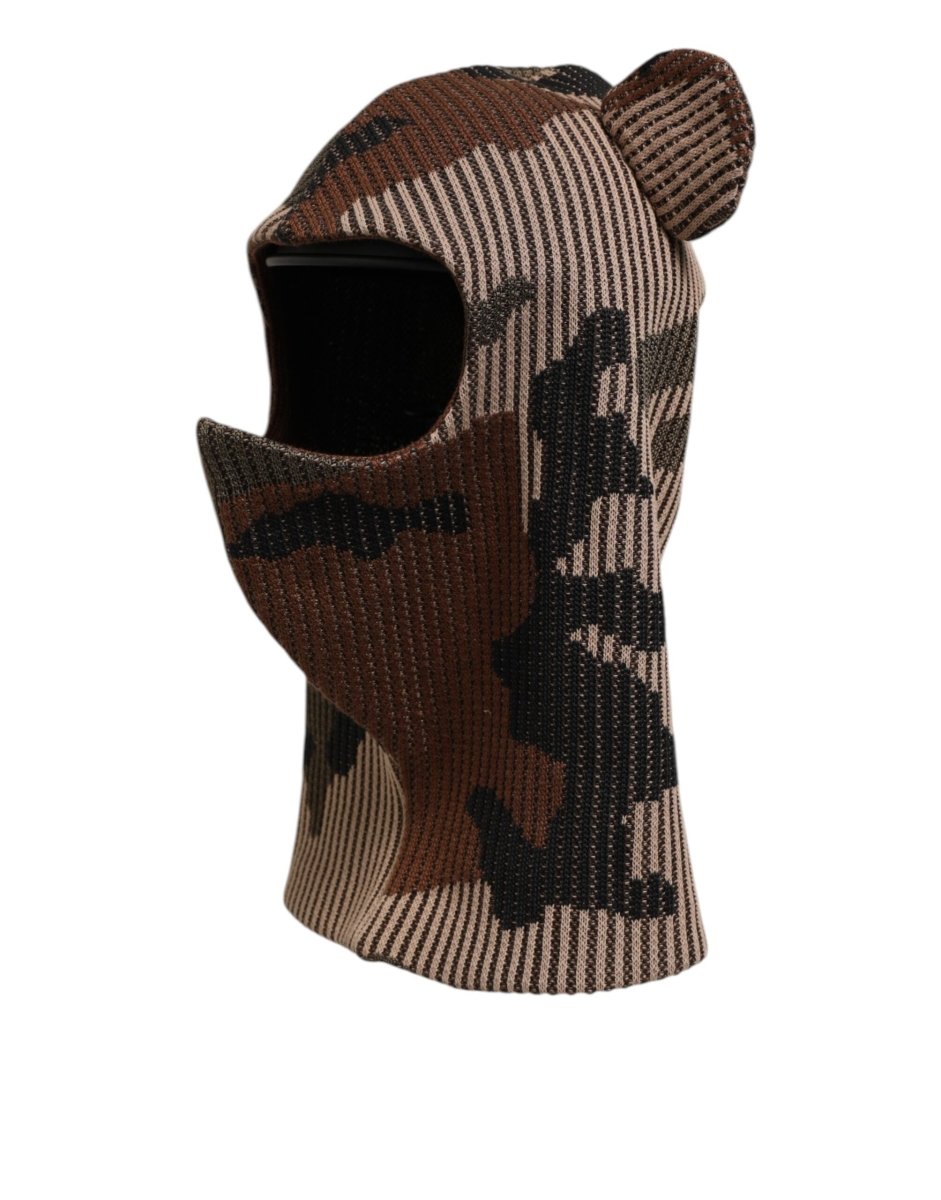 Dolce & Gabbana Multicolor Camouflage Balaclava Mask Men Cap One Size Hat - The Gentlemen's Vault
