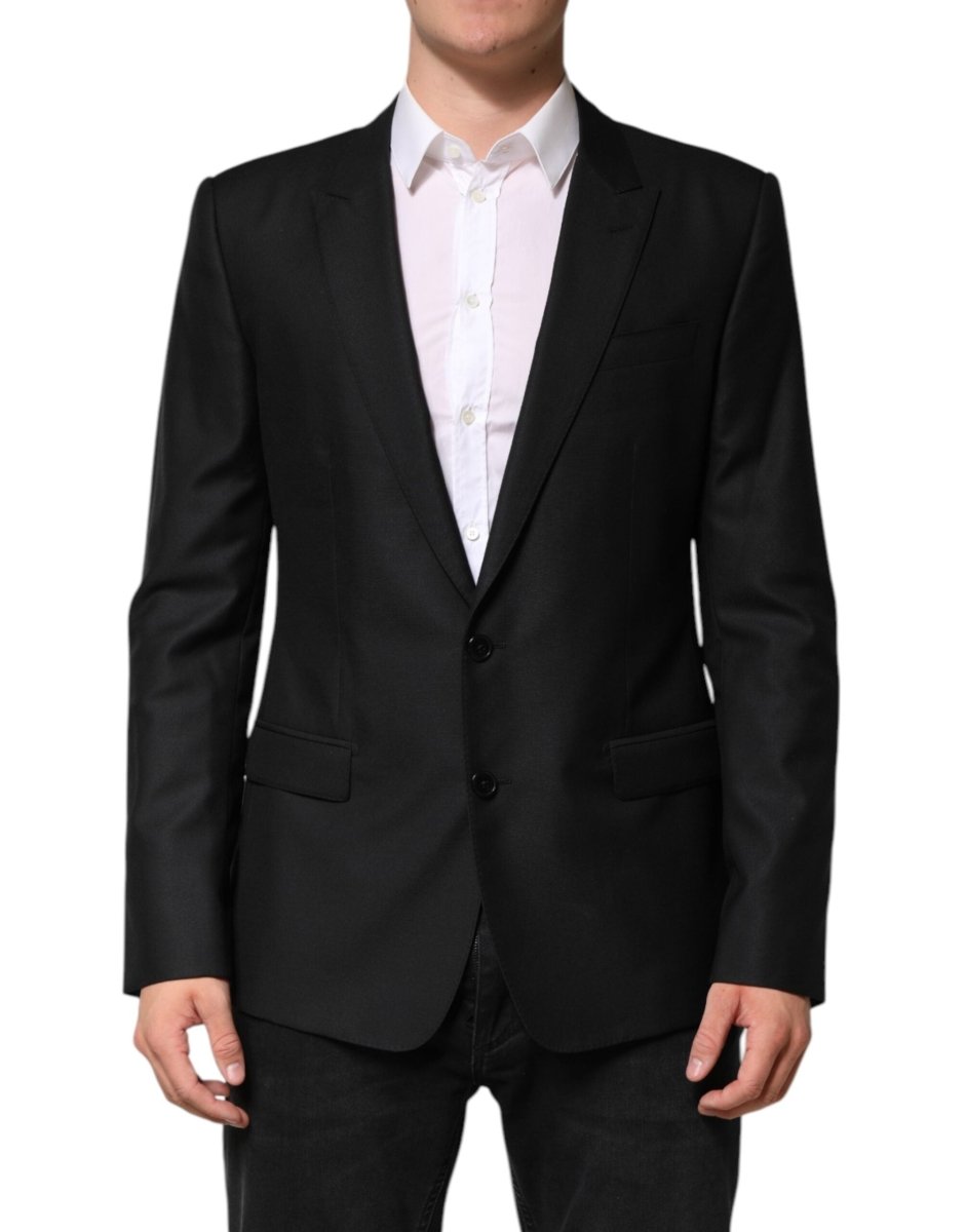 Dolce & Gabbana Black Wool Single Breasted Jacket Blazer - The Gentlemen's Vault