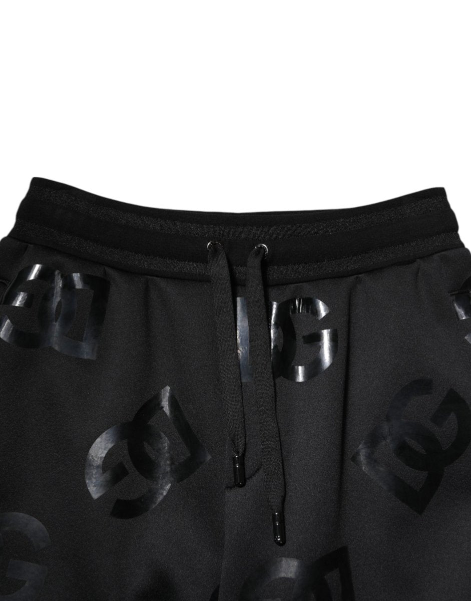 Dolce & Gabbana Black Logo Cotton Bermuda Sweatshorts Shorts - The Gentlemen's Vault