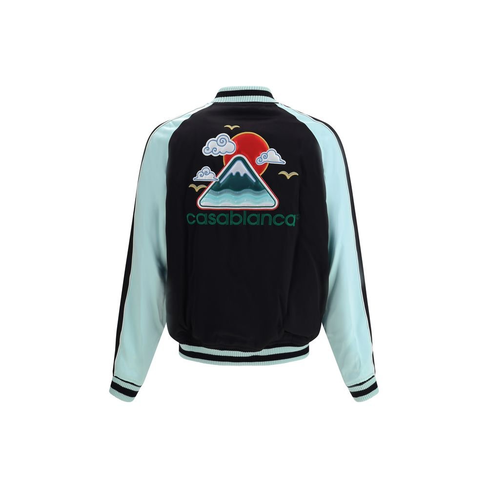 Casablanca Two - tone satin bomber Jacket - The Gentlemen's Vault