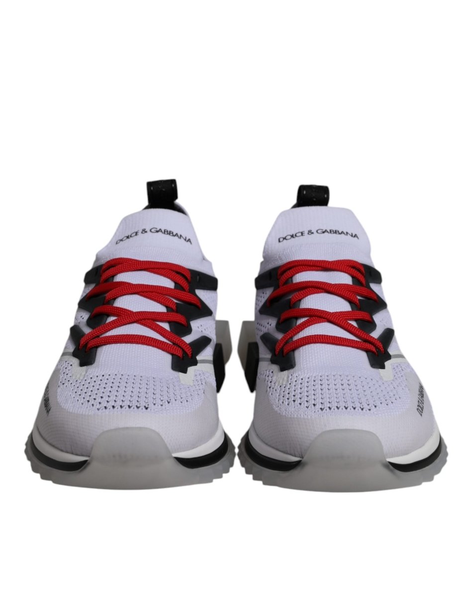 Dolce & Gabbana White SORRENTO Sport Stretch Sneakers Shoes - The Gentlemen's Vault