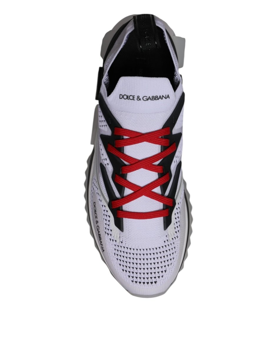 Dolce & Gabbana White SORRENTO Sport Stretch Sneakers Shoes - The Gentlemen's Vault