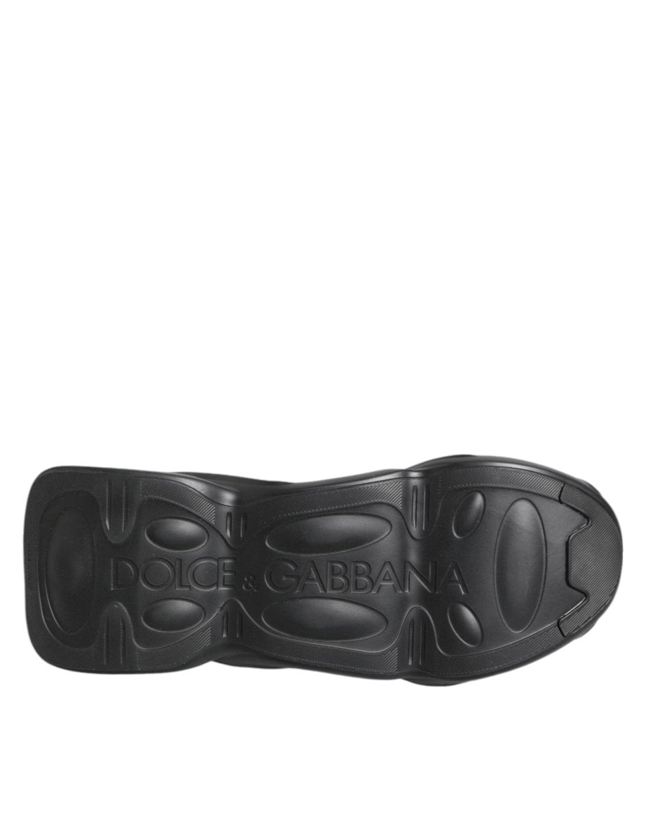 Dolce & Gabbana Black Slip On Wave Low Top Men Sneaker Shoes - The Gentlemen's Vault