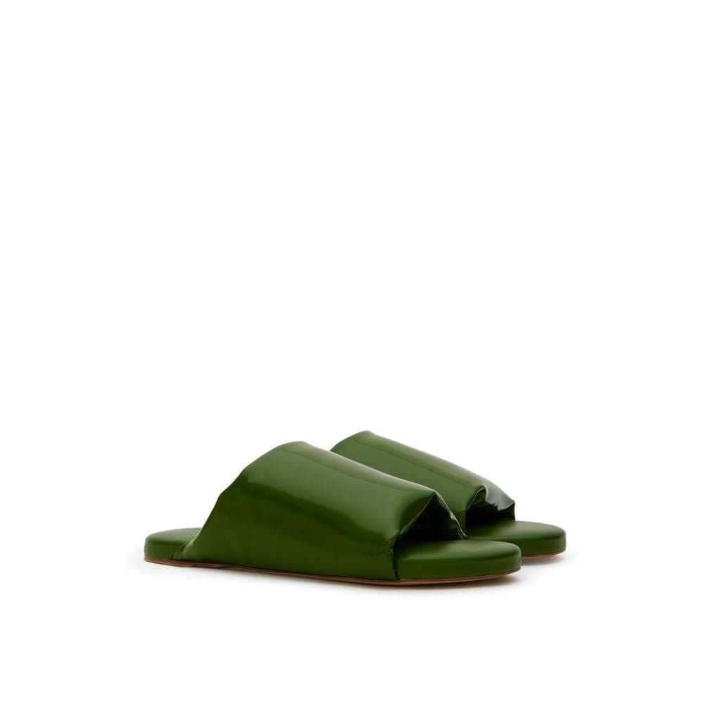 Bottega Veneta Green Leather Slipper - The Gentlemen's Vault