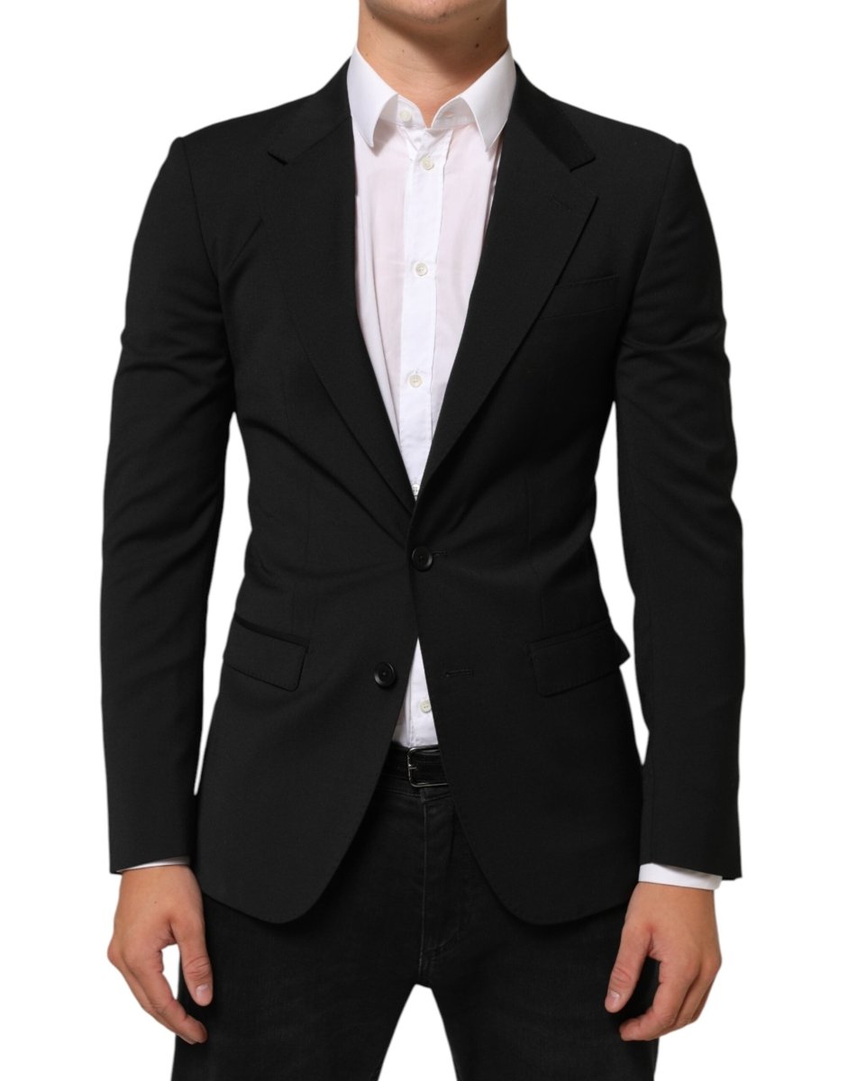 Dolce & Gabbana Black STAFF 2 Buttons Suit Jacket Blazer - The Gentlemen's Vault