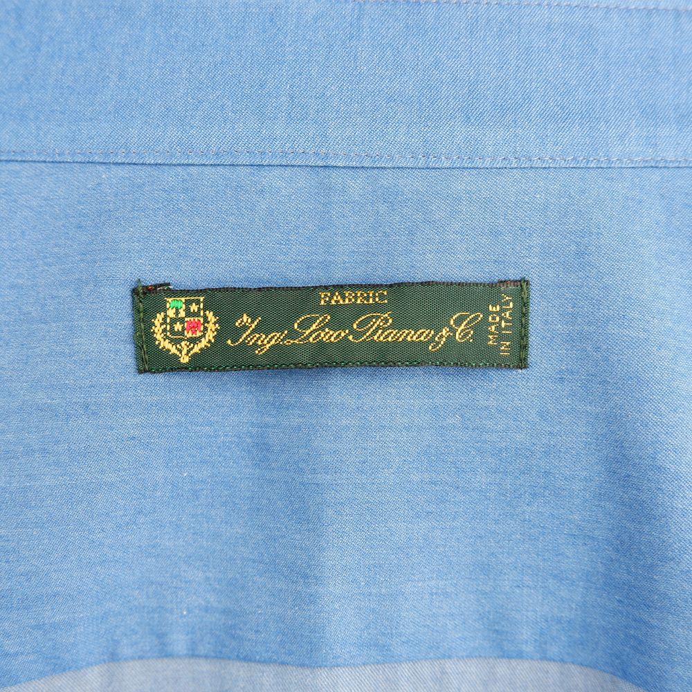 Loro Piana Made in Italy Blue Cotton Men's Shirt - The Gentlemen's Vault