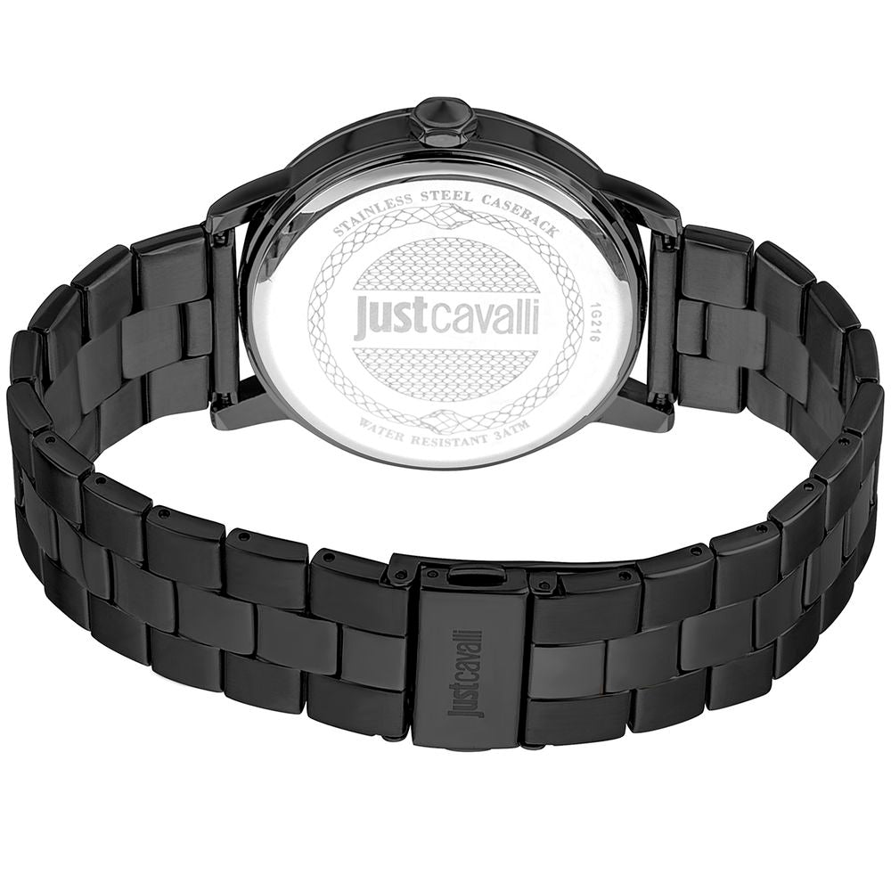 Just Cavalli Black Stainless Steel Dress Watch - The Gentlemen's Vault