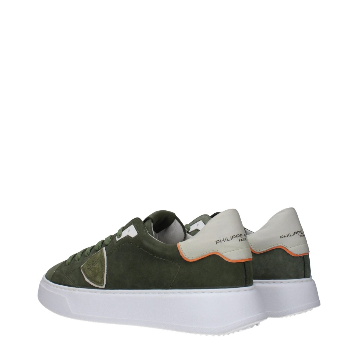 Philippe Model Green Leather Low Tops - The Gentlemen's Vault