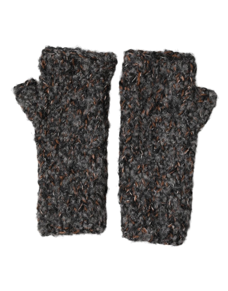 Dolce & Gabbana Gray Virgin Wool Knitted Fingerless Men Gloves - The Gentlemen's Vault