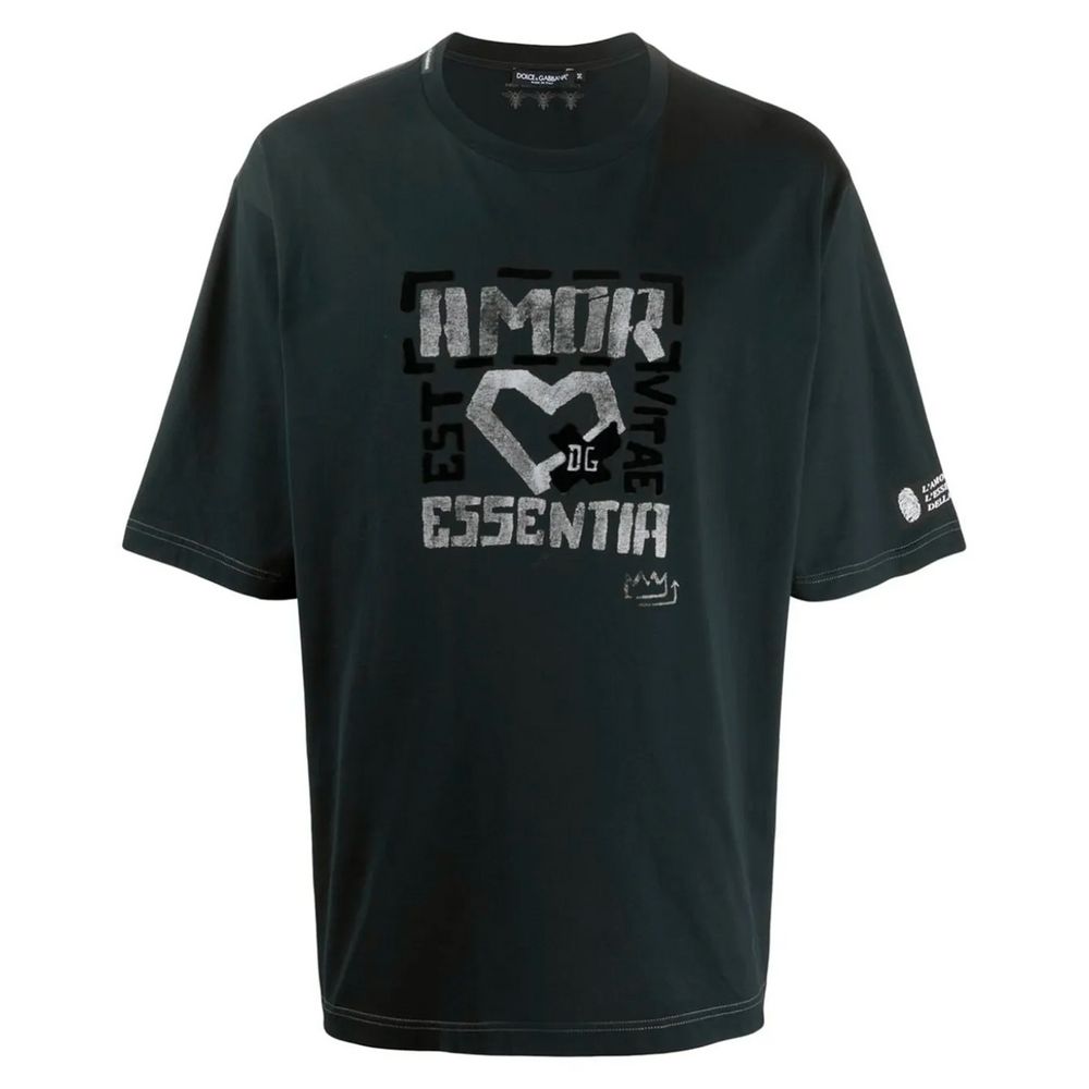 Dolce & Gabbana Black Cotton T-Shirt - The Gentlemen's Vault