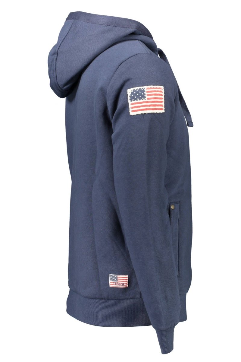 U.S. POLO ASSN. Blue Cotton Men Sweater - The Gentlemen's Vault