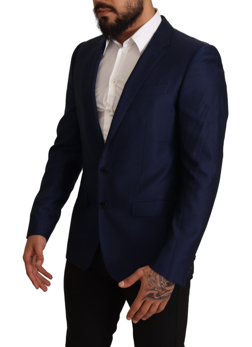 Dolce & Gabbana Navy Blue Slim Fit Jacket MARTINI Blazer - The Gentlemen's Vault