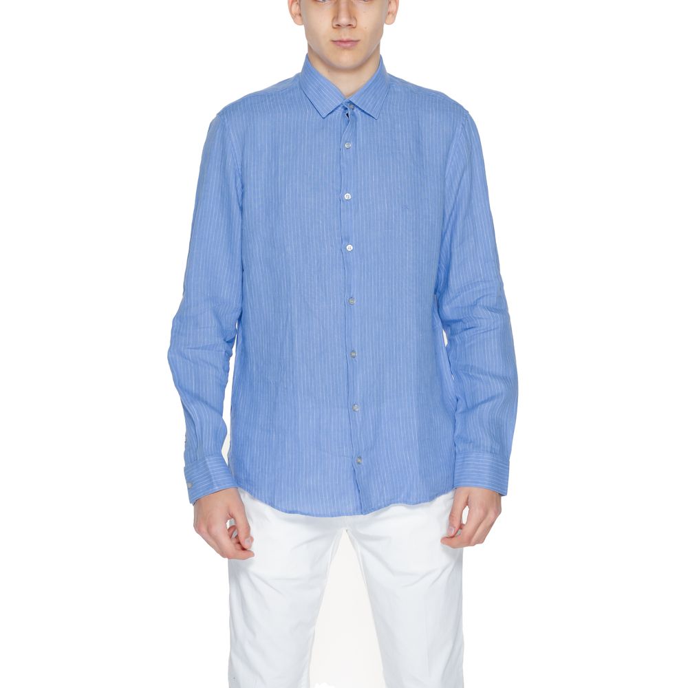 Calvin Klein Blue Linen Shirt - The Gentlemen's Vault