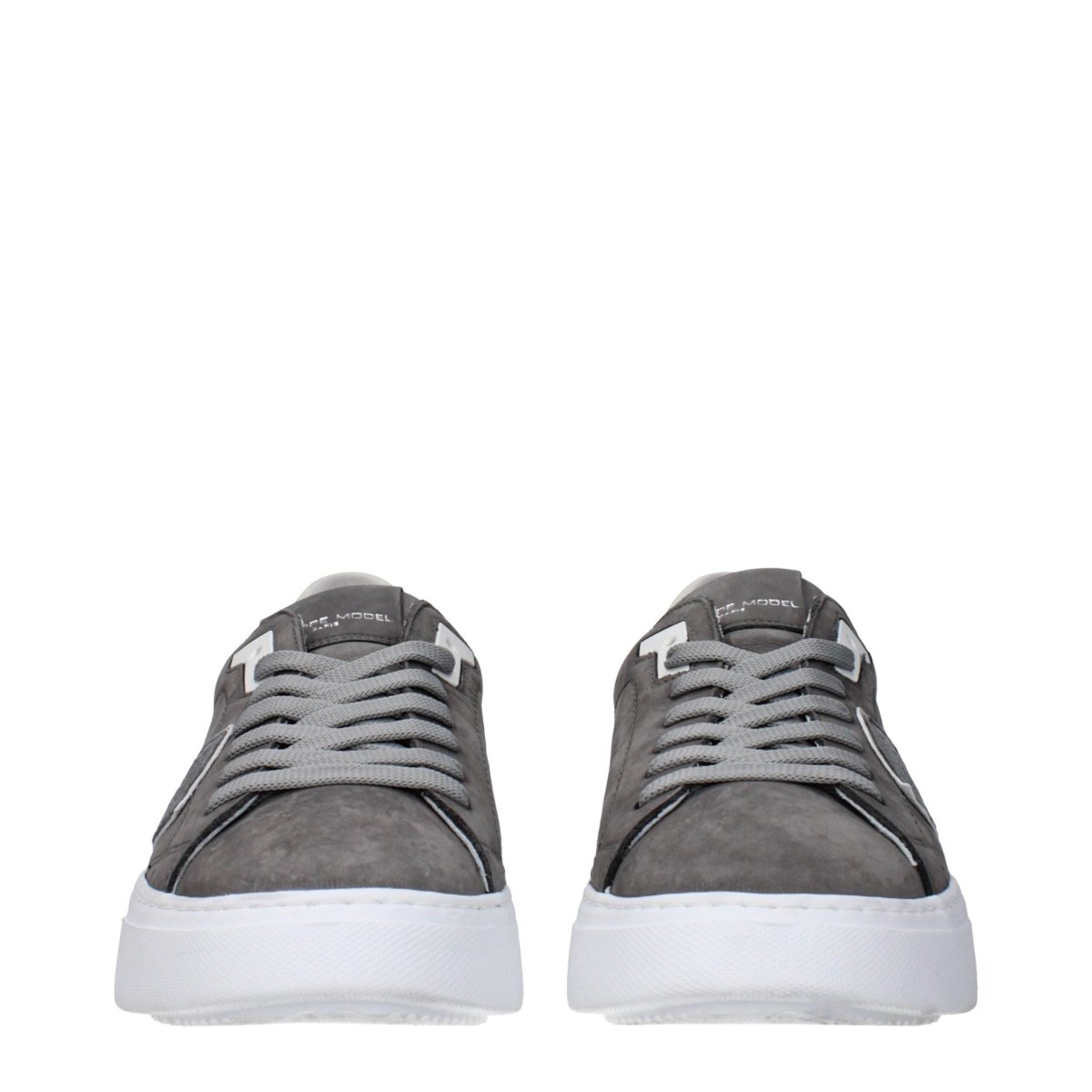 Philippe Model Gray Leather Sneakers - The Gentlemen's Vault