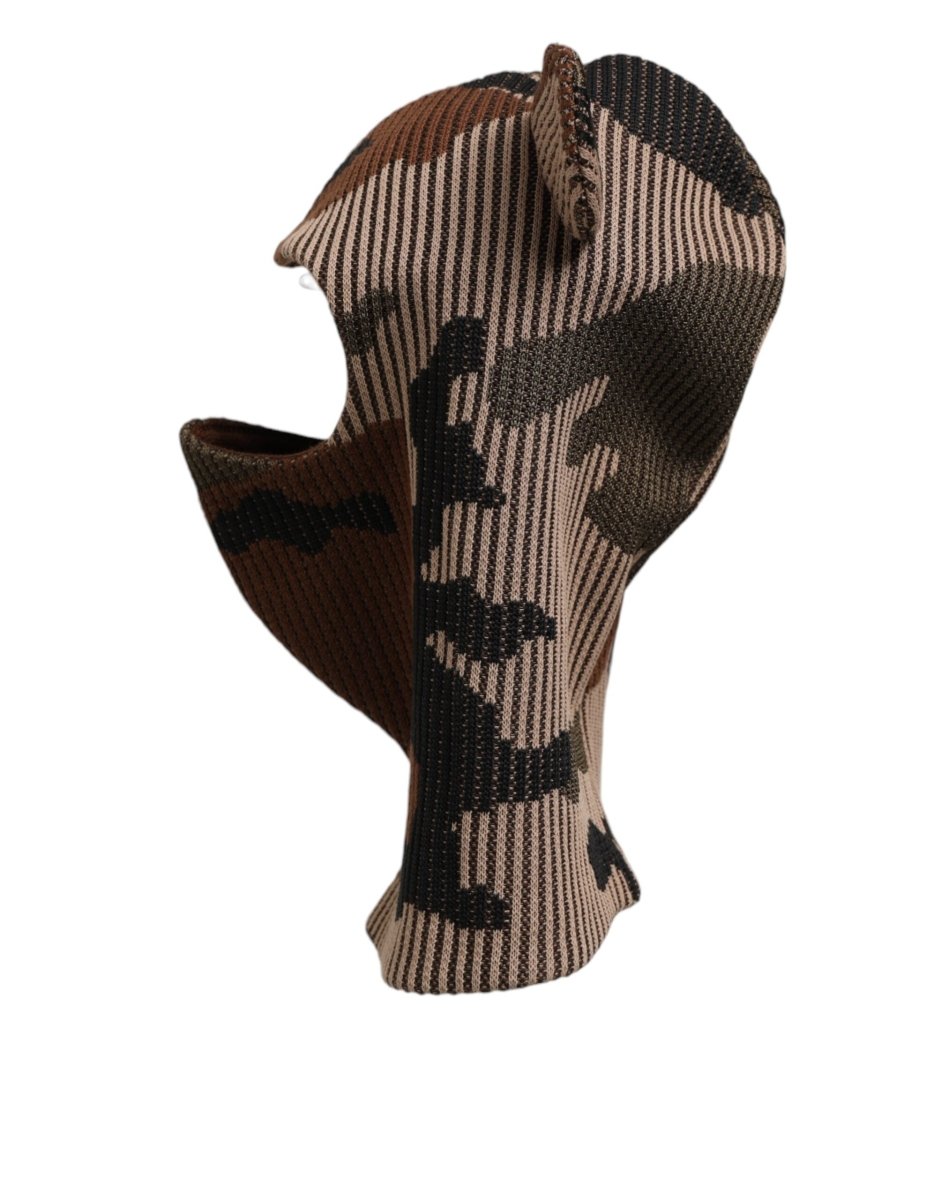 Dolce & Gabbana Multicolor Camouflage Balaclava Mask Men Cap One Size Hat - The Gentlemen's Vault