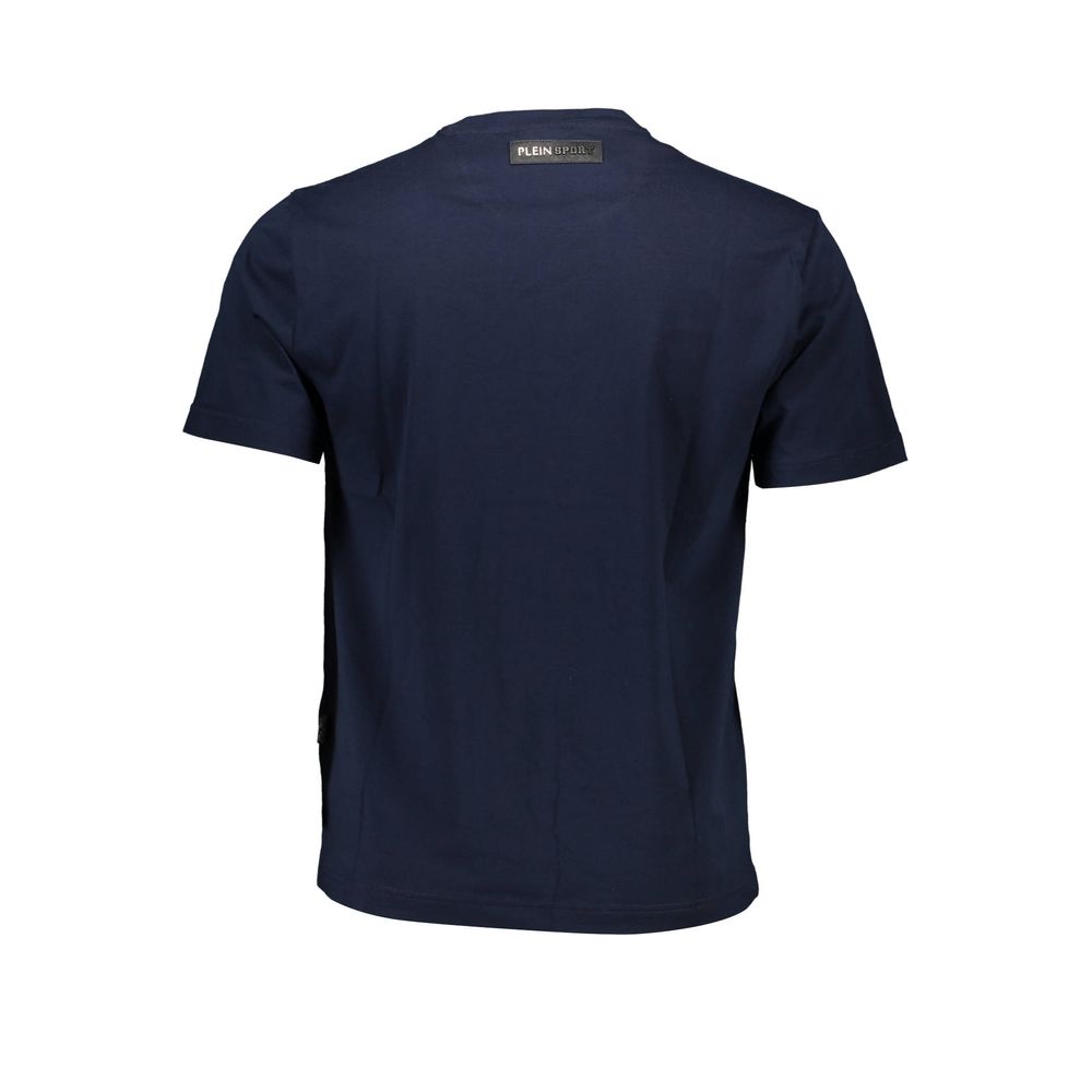 Plein Sport Blue Cotton Men T-Shirt - The Gentlemen's Vault