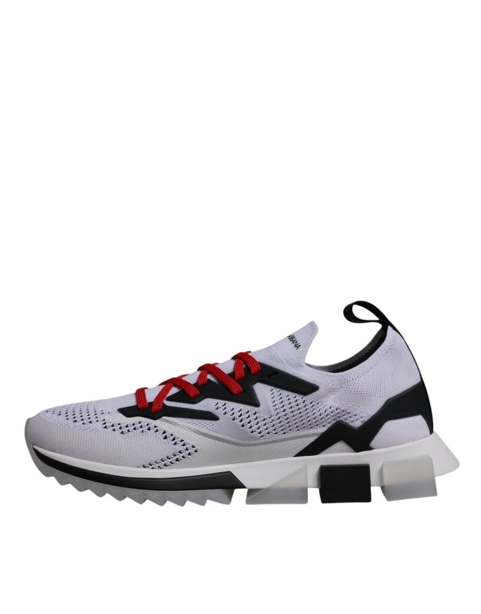 Dolce & Gabbana White SORRENTO Sport Stretch Sneakers Shoes - The Gentlemen's Vault