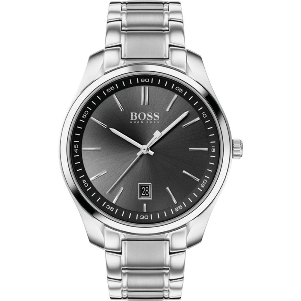 Hugo Boss Gray Stainless Steel Dress Watch - The Gentlemen's Vault