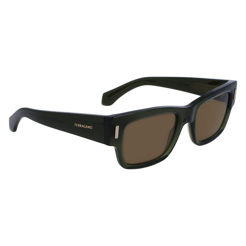 Ferragamo Brown Acetate Sunglasses - The Gentlemen's Vault