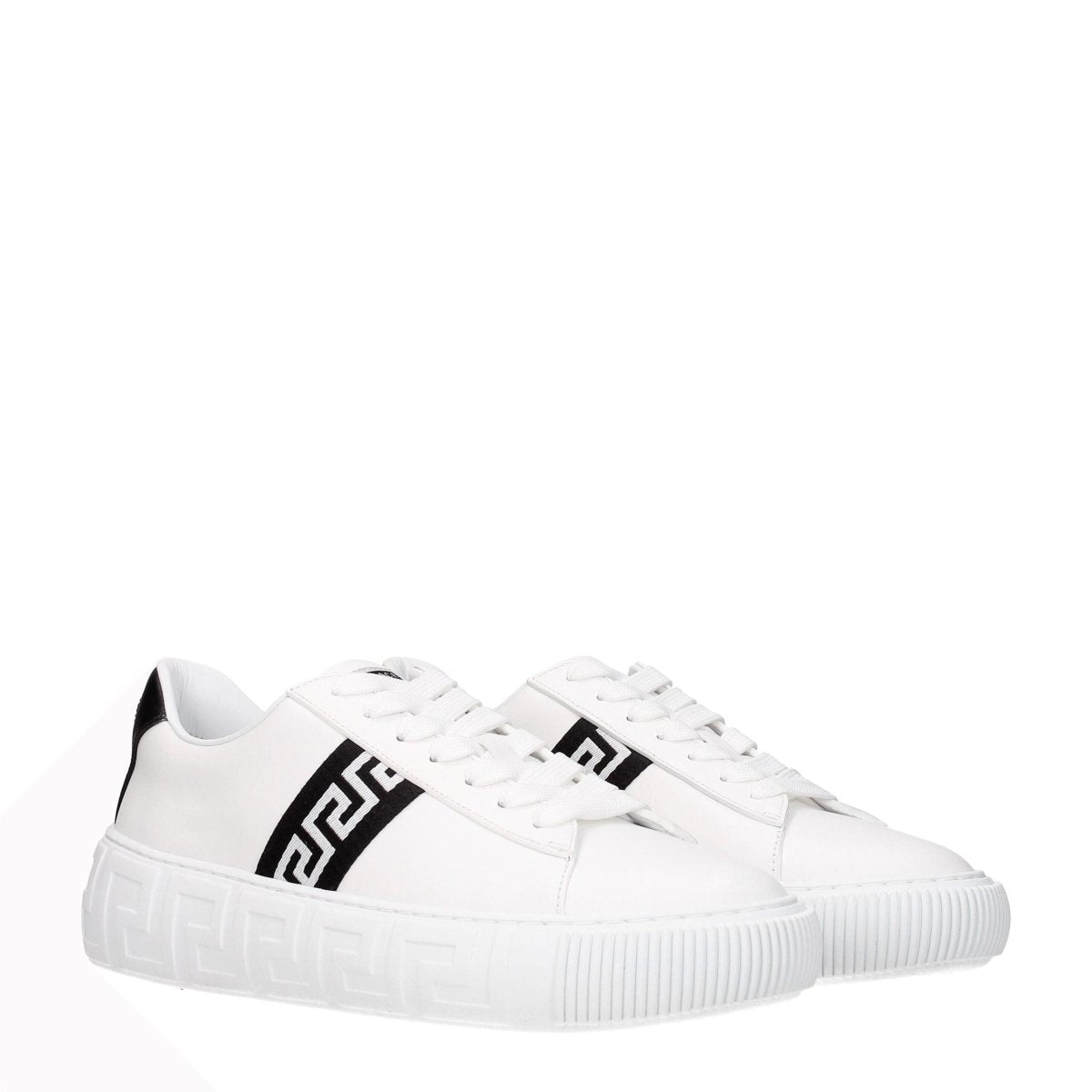 Versace White Leather Sneakers - The Gentlemen's Vault