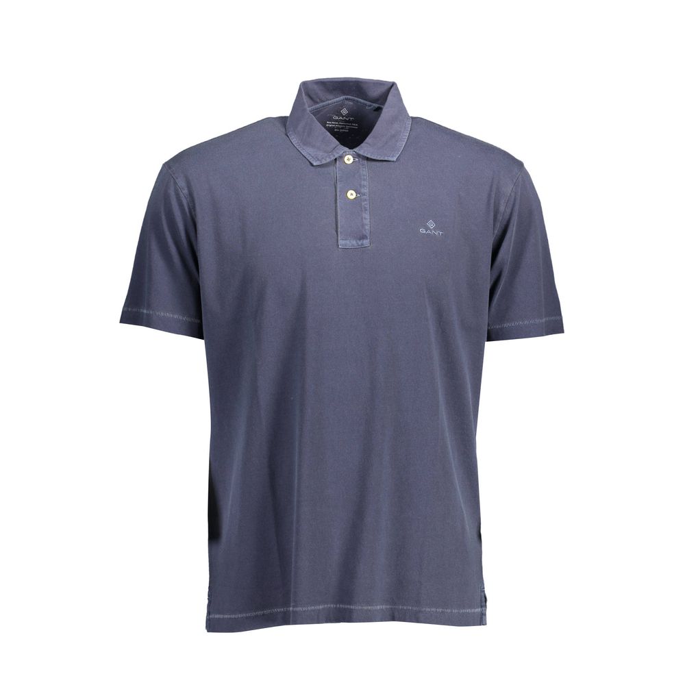 Gant Blue Cotton Men Polo Shirt - The Gentlemen's Vault