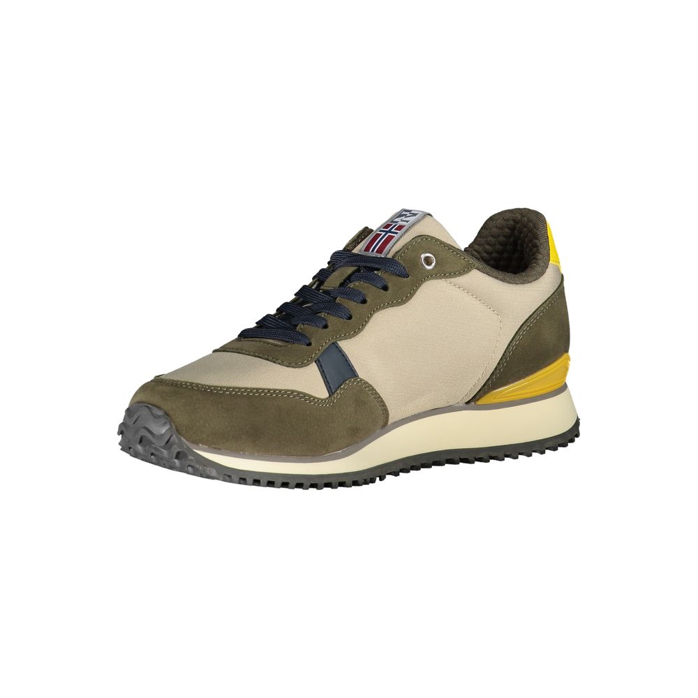 Napapijri Elegant Beige Lace - Up Sporty Sneakers - The Gentlemen's Vault