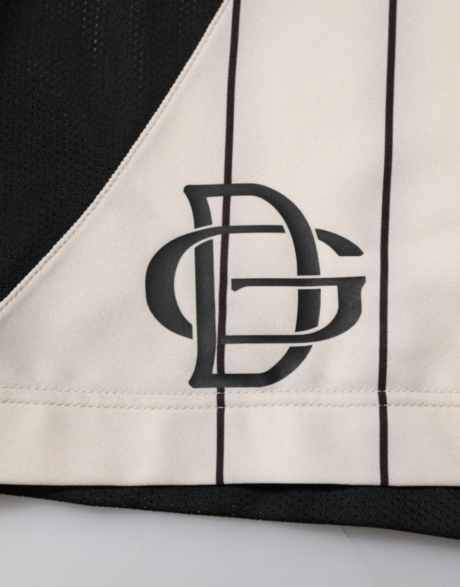 Dolce & Gabbana Off White Polyester DG Logo Sweatshorts Shorts - The Gentlemen's Vault