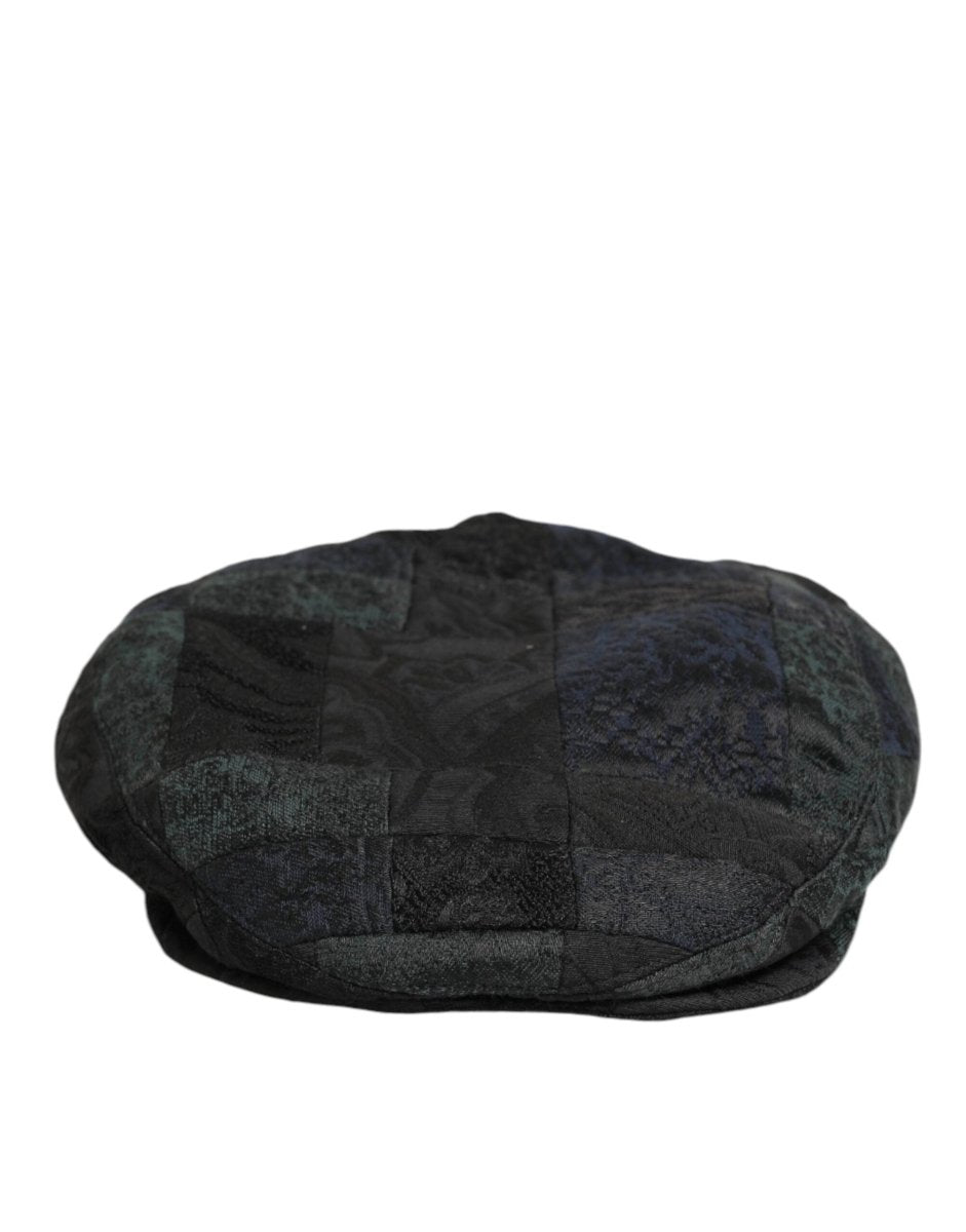 Dolce & Gabbana Black Polyester Newsboy Men Cloth Capello Hat - The Gentlemen's Vault