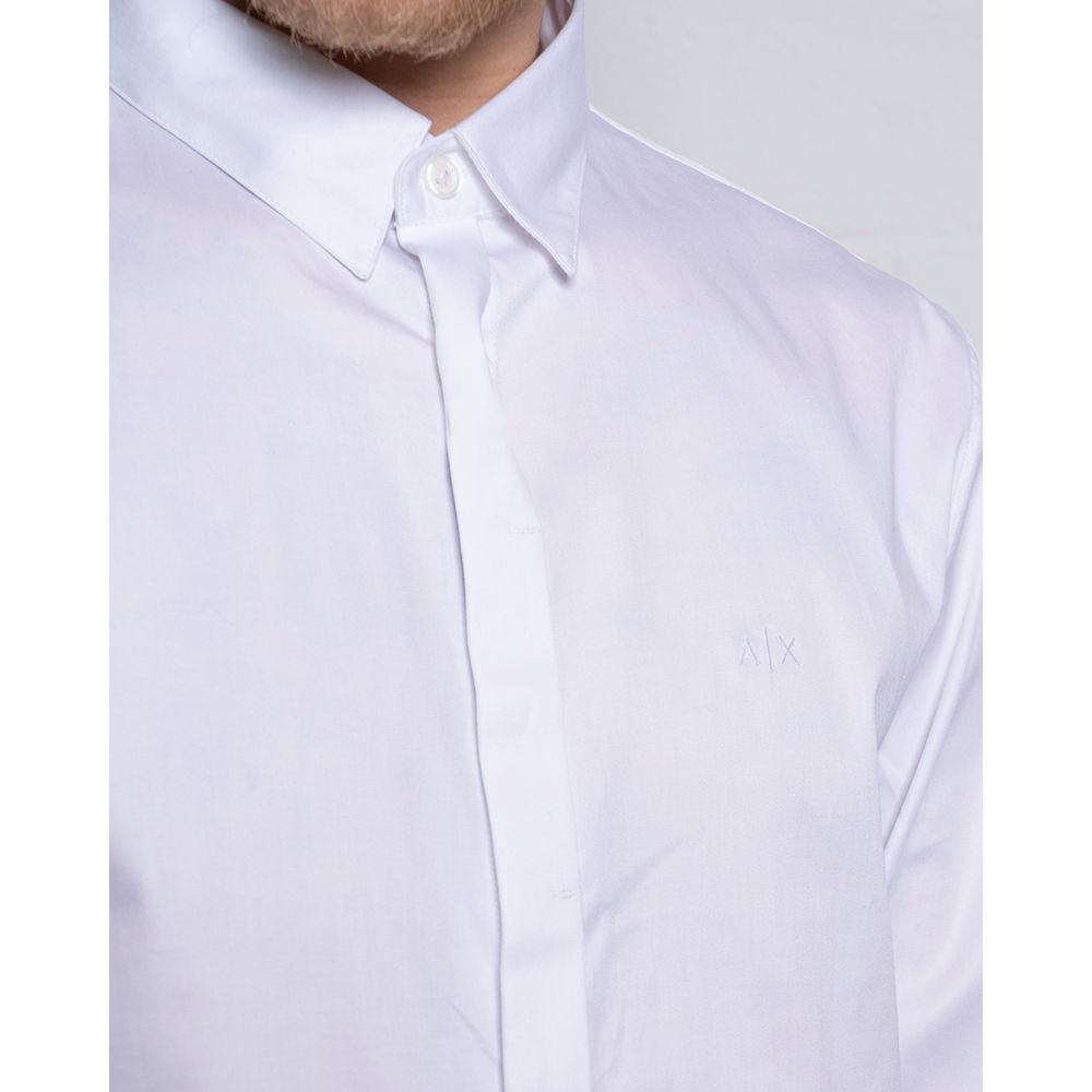 Armani Exchange White Cotton Shirt - The Gentlemen's Vault