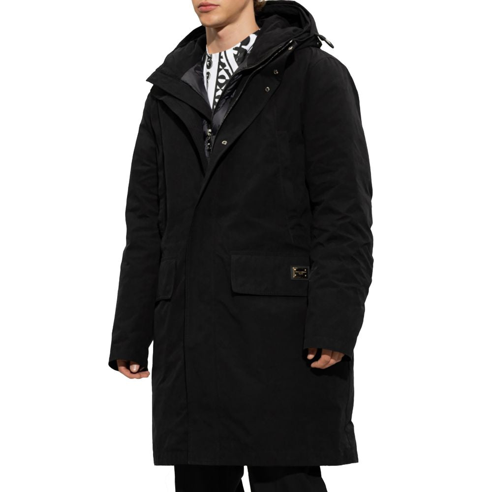 Dolce & Gabbana Black Cotton Jackets & Coat - The Gentlemen's Vault