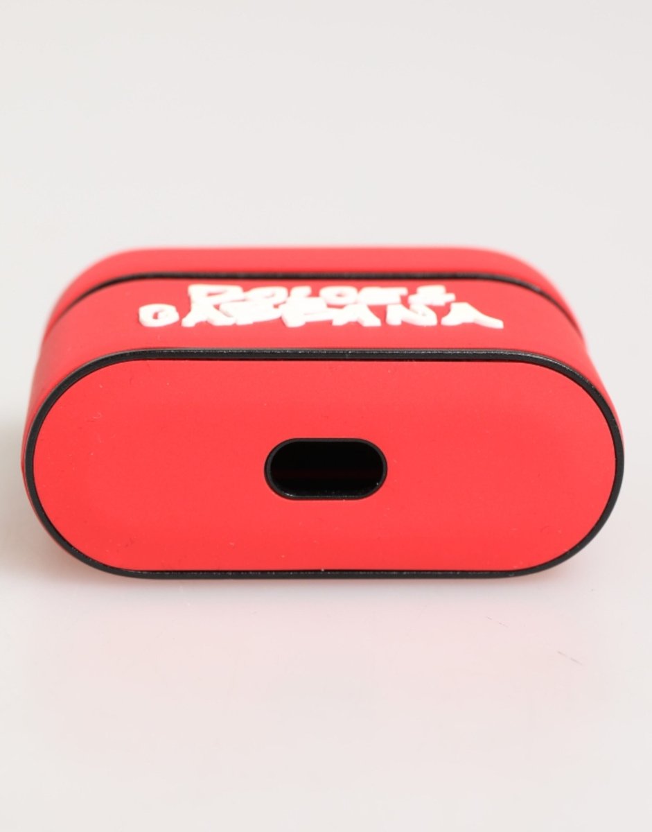 Dolce & Gabbana Red PVC DG Logo Embossed Men Flip Holder Airpods Case - The Gentlemen's Vault