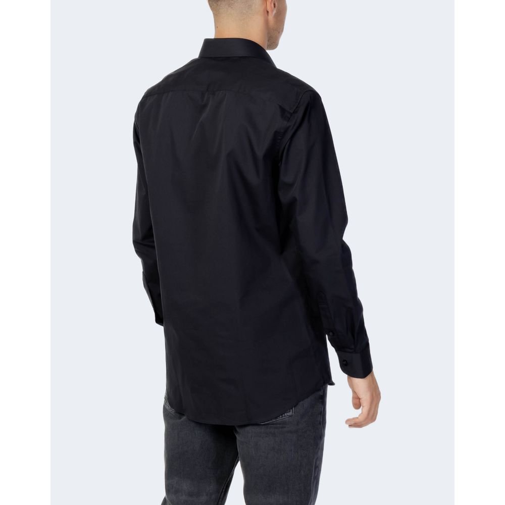Selected Black Cotton Dress Shirt - The Gentlemen's Vault