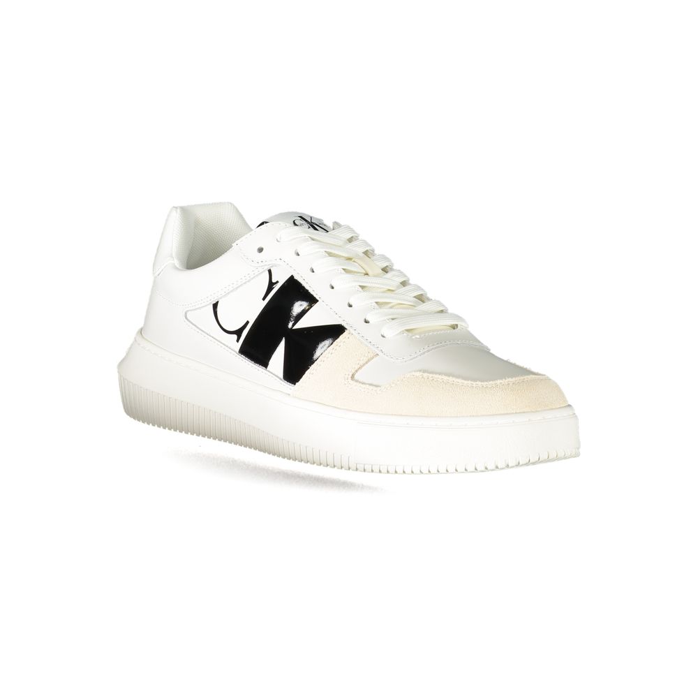 Calvin Klein White Polyester Sneaker - The Gentlemen's Vault