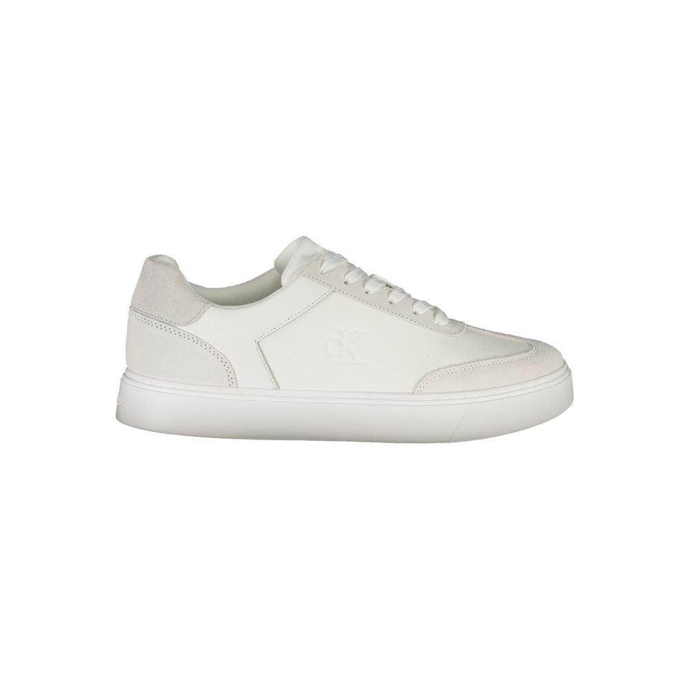 Calvin Klein White Leather Men Sneaker - The Gentlemen's Vault